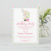 Petite fille Anniversaire Fête Invitation Pays Fil (Debout devant)