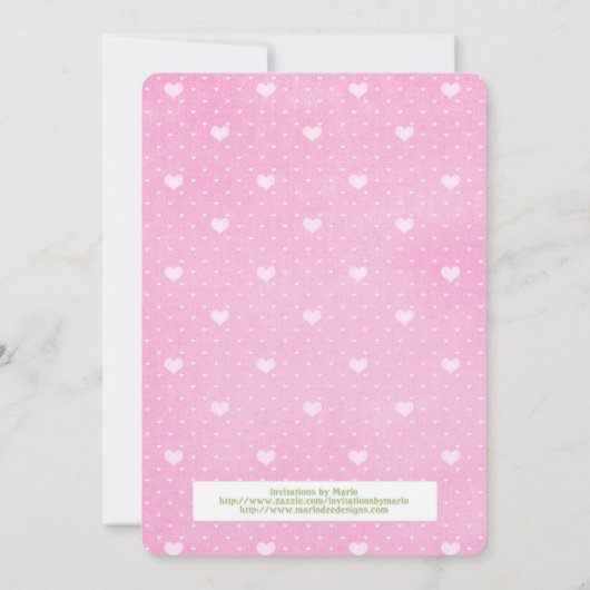 Petite Fille Anniversaire Invitation Pink 2 (Dos)