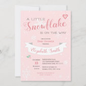 Petite fille aux flocons de neige invitation à la  (Devant)