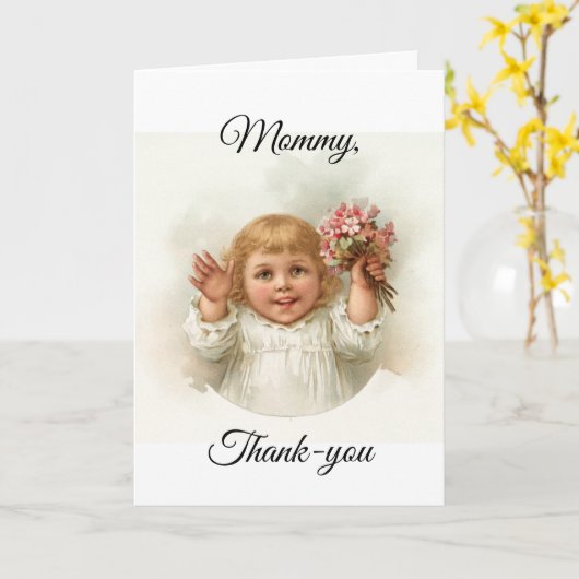 Petite fille avec carte de fleurs (Fleur jaune)