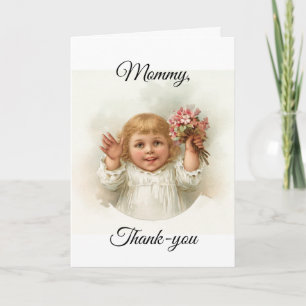 Petite fille avec carte de fleurs