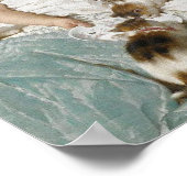 Petite fille avec chatons Poster vintage (Coin)