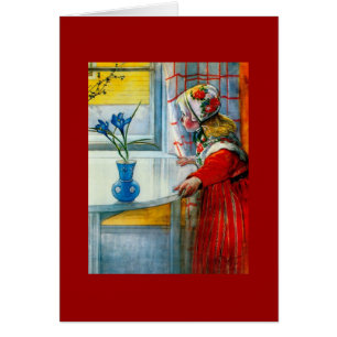 Petite fille avec Iris Bleu