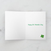 Petite fille avec la carte Shamrock St Patrick's D (Intérieur)