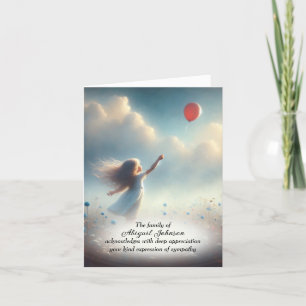 Petite Fille Avec Merci Rouge En Sympathie Balloon