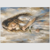 Petite Fille avec Papier de Soie à Rose Blanche (Recto)