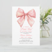 Petite fille Baby shower rose pâle Invitation (Debout devant)