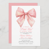 Petite fille Baby shower rose pâle Invitation (Devant / Derrière)