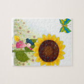 Petite fille Big Sunflower Puzzle (Horizontal)