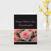 petite-fille Bonne carte rose de fête des mères (Fleur jaune)