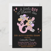 Petite fille Boo Invitation Baby shower (Devant)