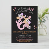 Petite fille Boo Invitation Baby shower (Debout devant)