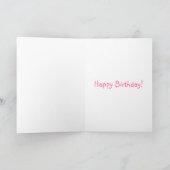 Petite fille Carte d'anniversaire de quatre ans (Intérieur)