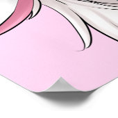 Petite fille chibi avec poster d'oreilles de lapin (Coin)