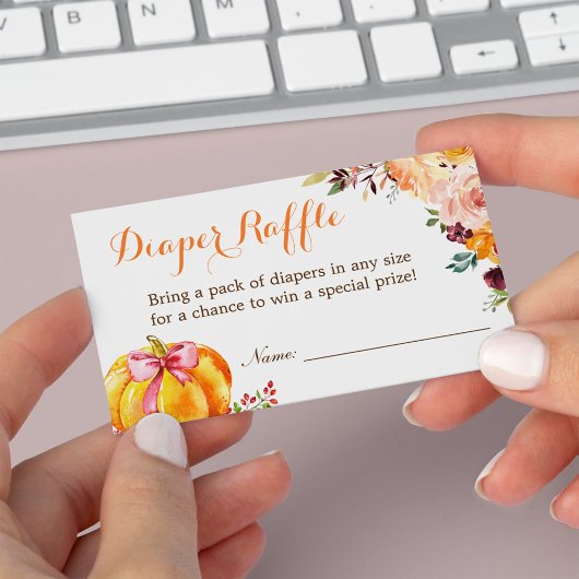 Petite fille Citrouille Baby shower Déchets Carte 