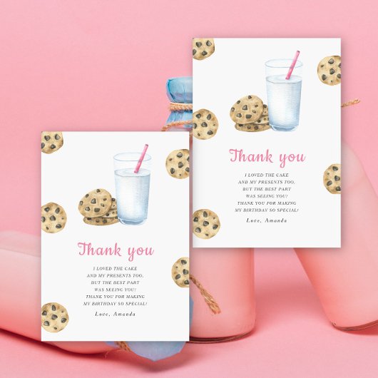 Petite fille Cookie fête d'anniversaire merci