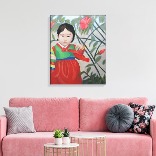 Petite fille coréenne sur toile (Insitu(Salon))
