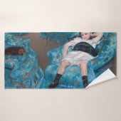 Petite fille dans un fauteuil bleu, Cassatt (Serviette de bain)