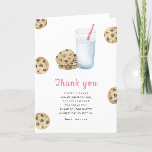Petite fille de Cookie sucré anniversaire merci