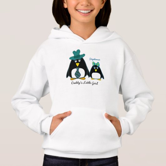 Petite fille de papa Nom personnalisé Sweat - shir (Devant)