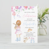 Petite fille de printemps Invitation d'anniversair (Debout devant)