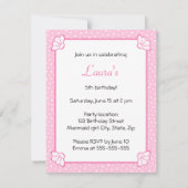 Petite fille de sirène, mignonne invitation à l'an (Dos)