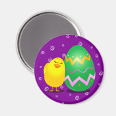 Petite fille drôle de Pâques, aimant (Recto/Verso)