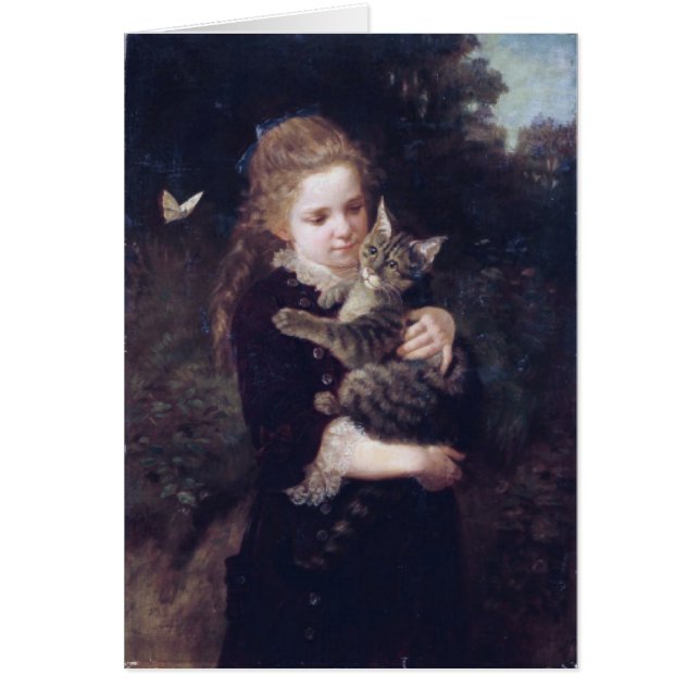 Petite fille et chat (Devant)