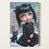 Petite fille et chat noir (Dos)