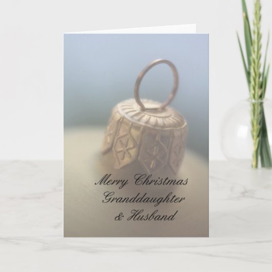 Petite-fille et mari Joyeuse carte de Noël (Devant)