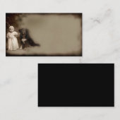 Petite fille et ses cartes de visite (Devant / Derrière)