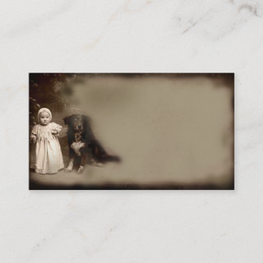 Petite fille et ses cartes de visite (Devant)