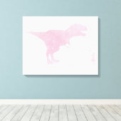 Petite fille et toile Dinosaur - Girls TRex Art (Insitu (Plancher de Bois))