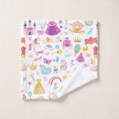 Petite fille Jolie princesse Motif de conte fée (Gant de toilette)