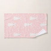 Petite fille lapin rose (Serviette à main)