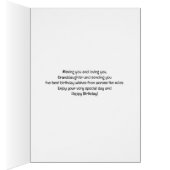 Petite-fille Meilleur Anniversaire Souhaite Fleurs (Intérieur (Droit))