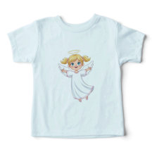 Petite fille mignonne Angel foi chrétienne Toddler