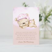 Petite fille ours carte de remerciements (Debout devant)