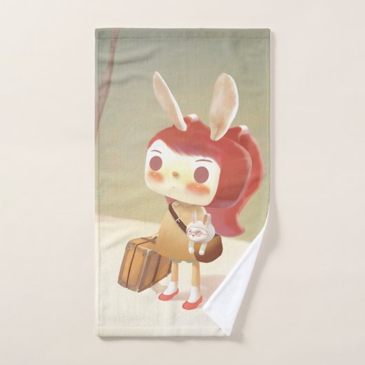 Petite fille perdue dans la forêt (Serviette à main)