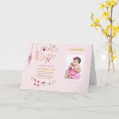 Petite-fille PHOTO POÈME Carte Fleurs Roses (Fleur jaune)
