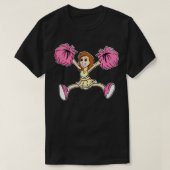Petite fille Pom-pom girl TShirt ou cadeau pour ch (Design devant)
