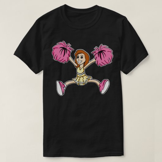 Petite fille Pom-pom girl TShirt ou cadeau pour ch (Design devant)