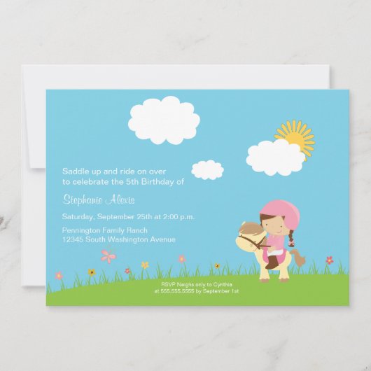 Petite fille qui fait une invitation à une fête d' (Devant)