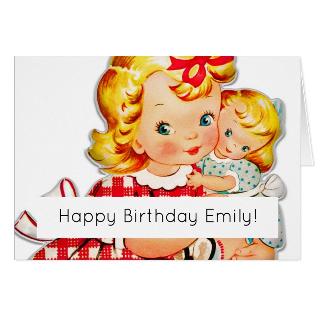 Petite fille retro vintage poupée (Devant horizontal)