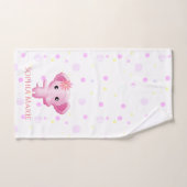 Petite fille rose adorable Eléphant (Serviette à main)