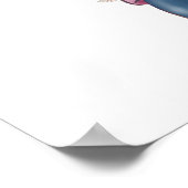 Petite fille sur scooter à moteur avec Poster Litt (Coin)