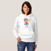 Petite fille tenant des marguerites femmes Sweat - (Devant entier)
