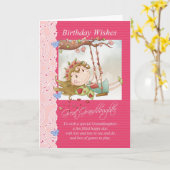 petite-fille voeux d'anniversaire carte de voeux (Fleur jaune)