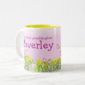 Petite-fille "votre" tasse blonde nommée (Devant gauche)