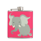 Petite flasque en forme d'éléphant de dessin animé (Devant)